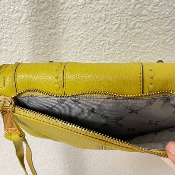 NWT Aimee Kestenberg Pebble Leather Yellow Crossbody Bag - Picture 12 of 13